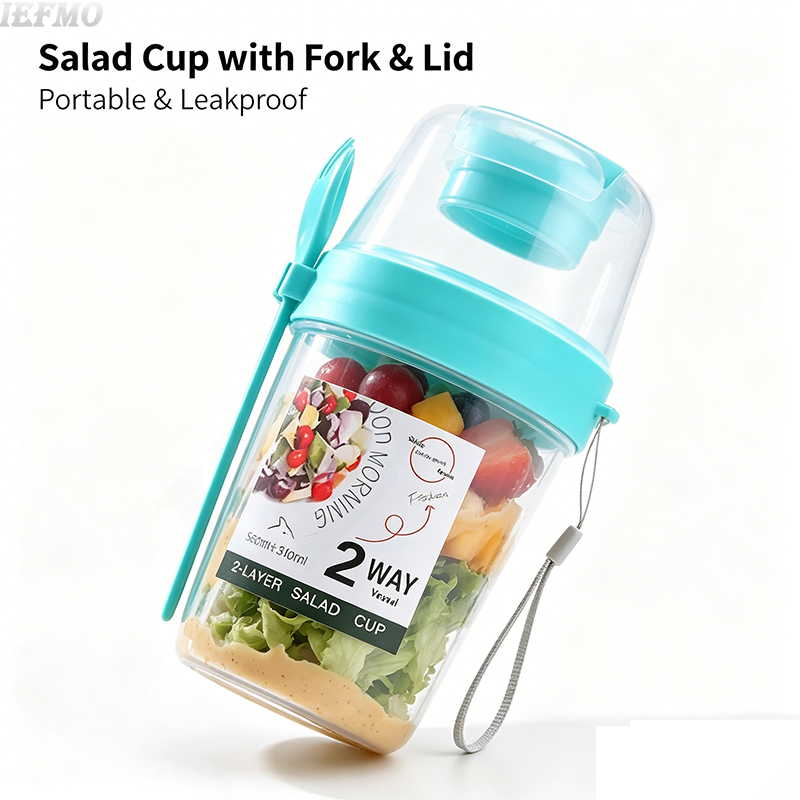 Meal Prep Yogurt Bowl - Набор портативных салатниц с вилкой и
