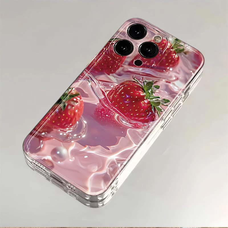 Strawberry Huller - Чехол с фруктовым клубничным узором и