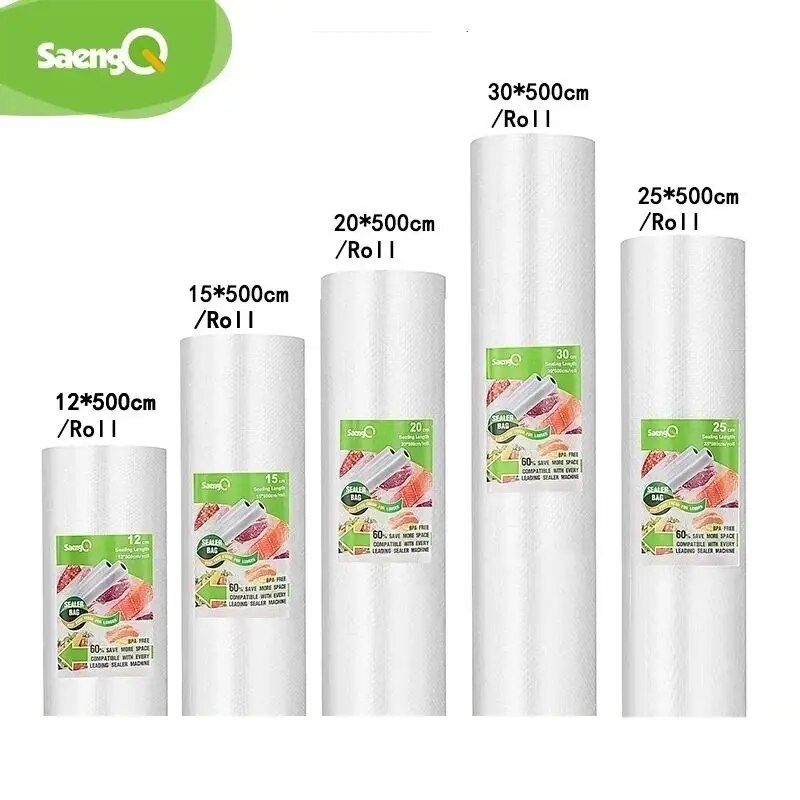 Meal Prep Vacuum Seal - Вакуумные пакеты SaengQ для пищевых продуктов,
