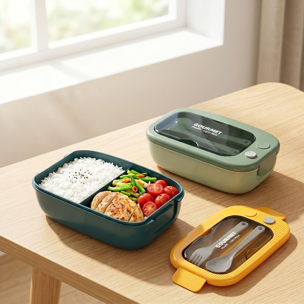 Meal Prep Kinder - Пластиковый ланч-бокс для микроволновки с 2