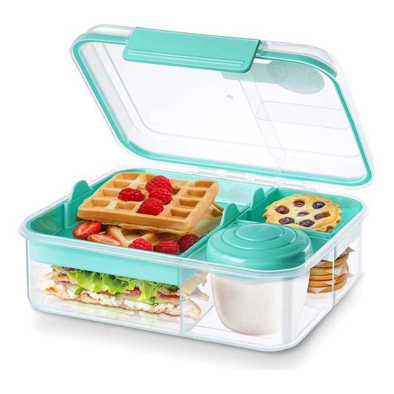 Meal Prep Kinder - Ланч-бокс с 4 отделениями, герметичный, с