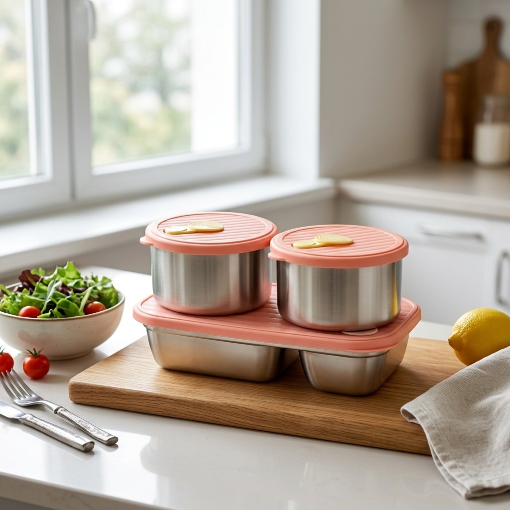 Meal Prep Kinder - Набор ланч-боксов из нержавеющей стали 304,