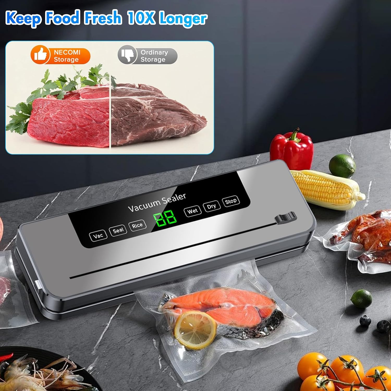 Вакуумная упаковочная машина с – обзор и цена Meal Prep Vacuum Seal