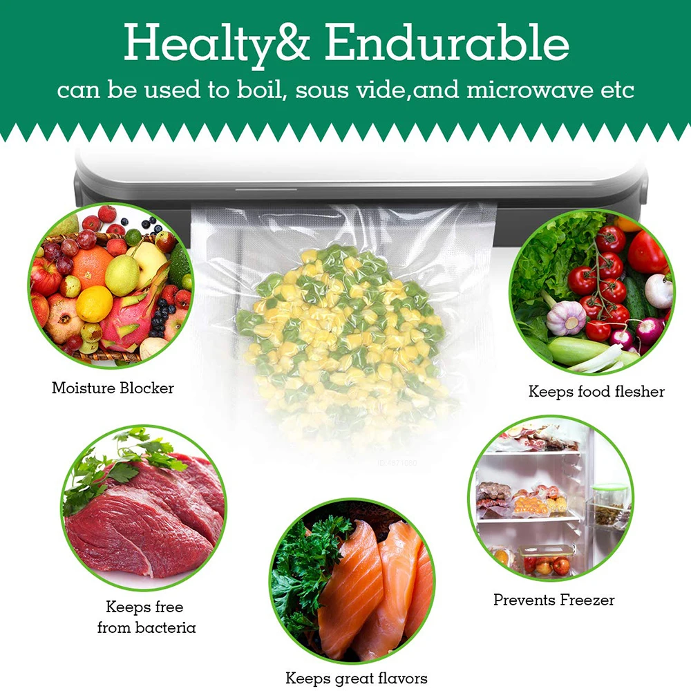 Рулонные пакеты для вакуумной  – обзор и цена Meal Prep Vacuum Seal
